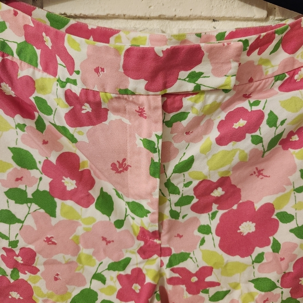 Liz Claiborne Pink and Green Floral Pants - Picture 2 of 5